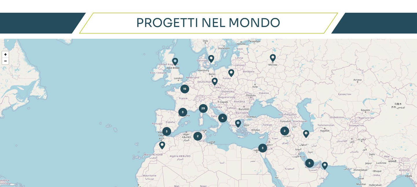 sireg progetti nel mondo mappa interattiva